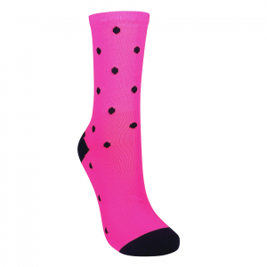 Meia Performance Light (35/43) - Poá Rosa neon/Marinho