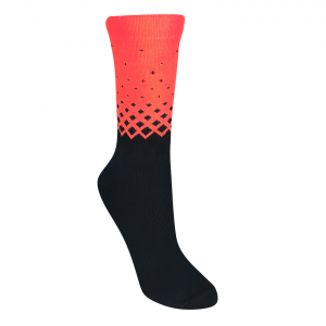 Meia Performance Light (35/43) - Degradê Preto e Laranja Neon