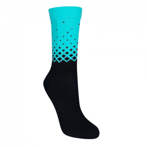 Meia Performance Light (35/43) - Degradê Preto e Verde Menta