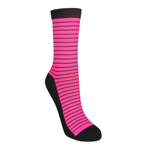 Meia Performance Light (35/43) - In Line Preto e Rosa Neon