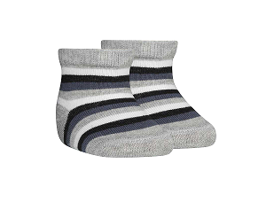 Meia Soquete Baby - Listras Grey