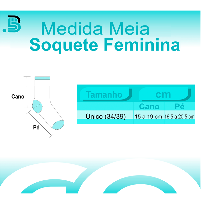 medida soquete feminina
