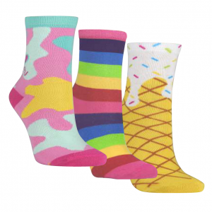 Meia Cano Médio Kids - Kit com 3 pares (We Love Color/Arco-Íris/Casquinha)