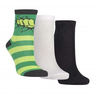 Meia Cano Médio Kids - Kit com 3 pares (Incrível, Branca, Preta)