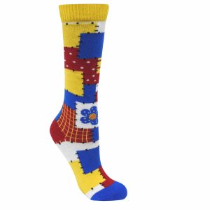 Meia 3/4 Divertida - Coleção Limitada Brisk Arraiá - Remendos Royal