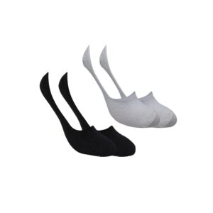 Meia Sapatilha Canoa - Kit com 2 pares (Branco/Preto)