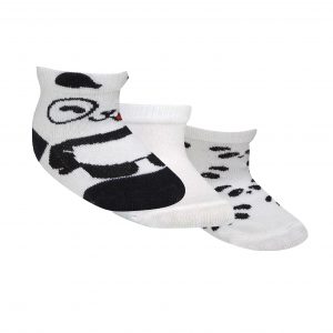 Meia Soquete Baby - Kit com 3 pares (Panda Orelhinhas)