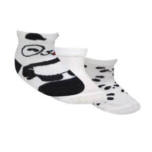 Meia Soquete Baby - Kit com 3 pares (Panda Orelhinhas)
