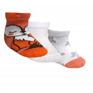 Meia Soquete Baby - Kit com 3 pares (Raposa Orelhinhas)