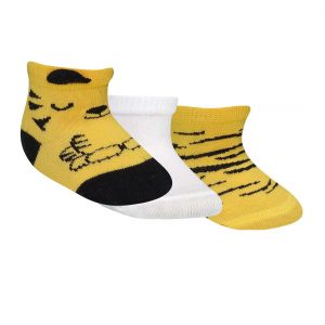 Meia Soquete Baby - Kit com 3 pares (Tigre Orelhinhas)