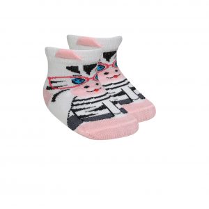 Meia Soquete Baby - Zebra Orelhinhas
