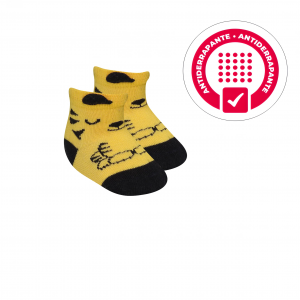 Meia Soquete Baby Antiderrapante - Tigre Orelhinhas