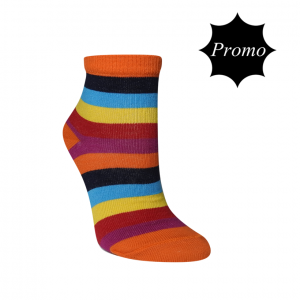 Meia Cano Médio Kids - Listra color Laranja (PROMO)