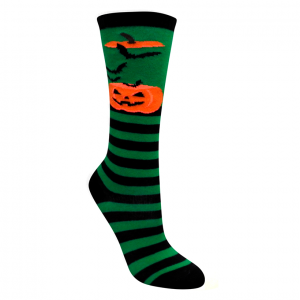 Meia 3/4 Divertida Halloween - Morcego (Brilha na Luz Negra)
