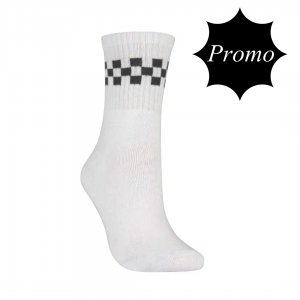 Meia Sport - Branca Quadri (PROMO)