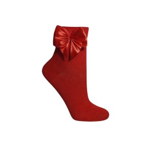 Meia Cano Médio com Laço - Vermelho