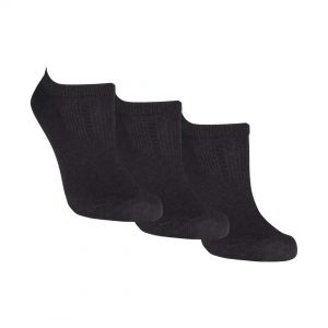 Meia Sapatilha Invisível Kids - Kit com 3 pares (Preto)