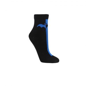 Meia Cano Médio Halloween - Morcego 2 cores Azul Royal/Preto