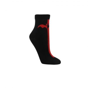 Meia Cano Médio Halloween - Morcego 2 cores Vermelho/Preto
